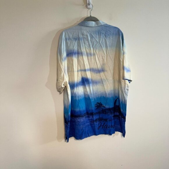 NWT Tommy Bahama Silk Hawaiian Sunset Tye-Dye Shirt XXL - Picture 4 of 6
